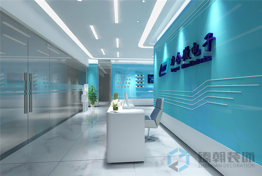 力合微電子展廳裝修設(shè)計(jì)案例