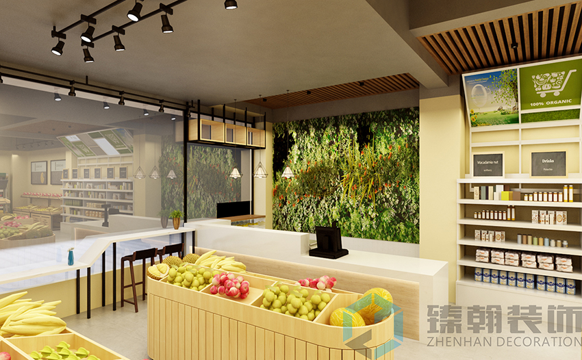 130平米南山大學(xué)城水果店設(shè)計(jì)裝修
