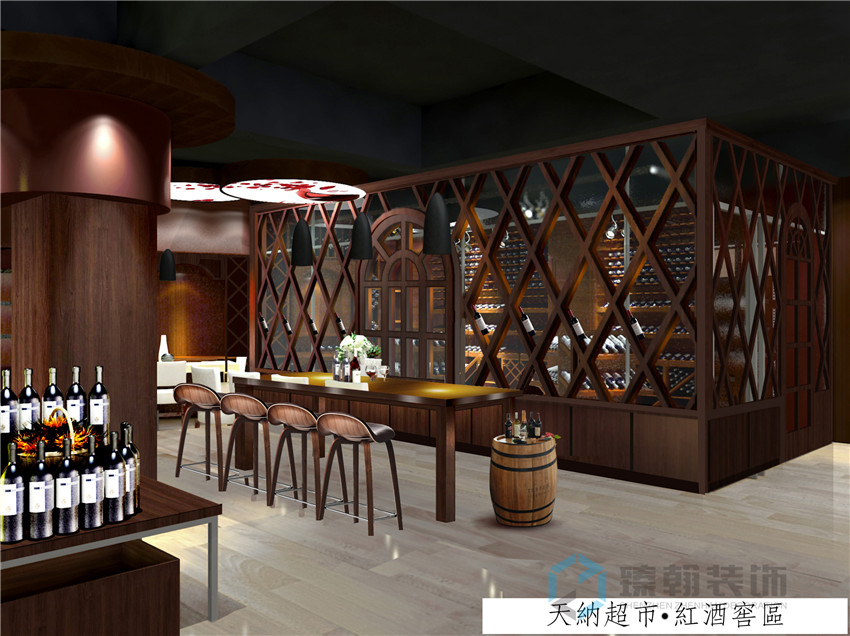 3000平公明進(jìn)口食品超市裝修設(shè)計(jì)案例