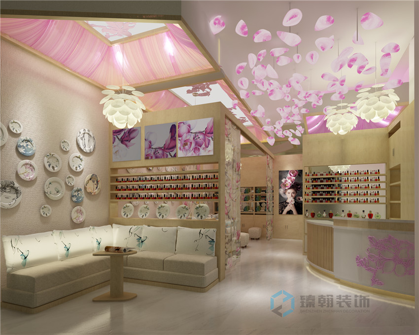 70平尚悅已美甲店裝修設(shè)計(jì)案例