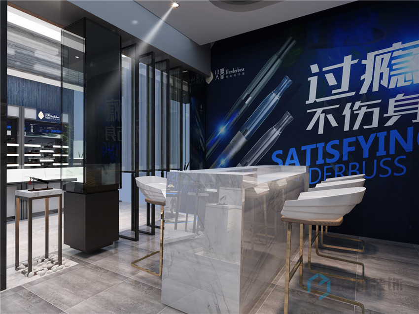 300㎡電子煙展示廳裝修設(shè)計(jì)