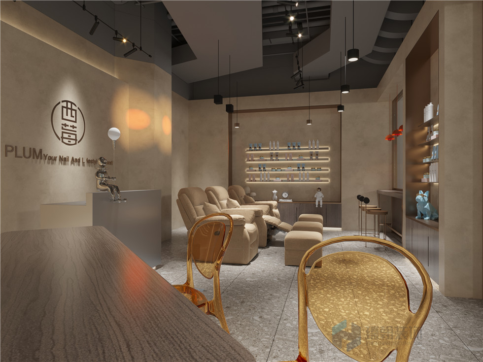 大中華喜來(lái)登美甲店設(shè)計(jì)裝修