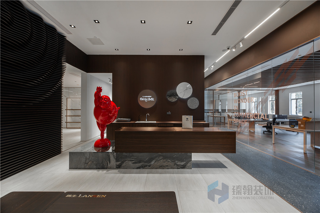 1000平朗生材料展廳裝修