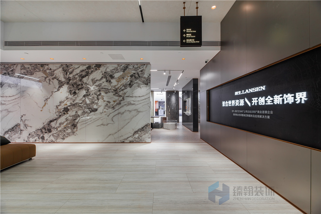 1000平朗生材料展廳裝修