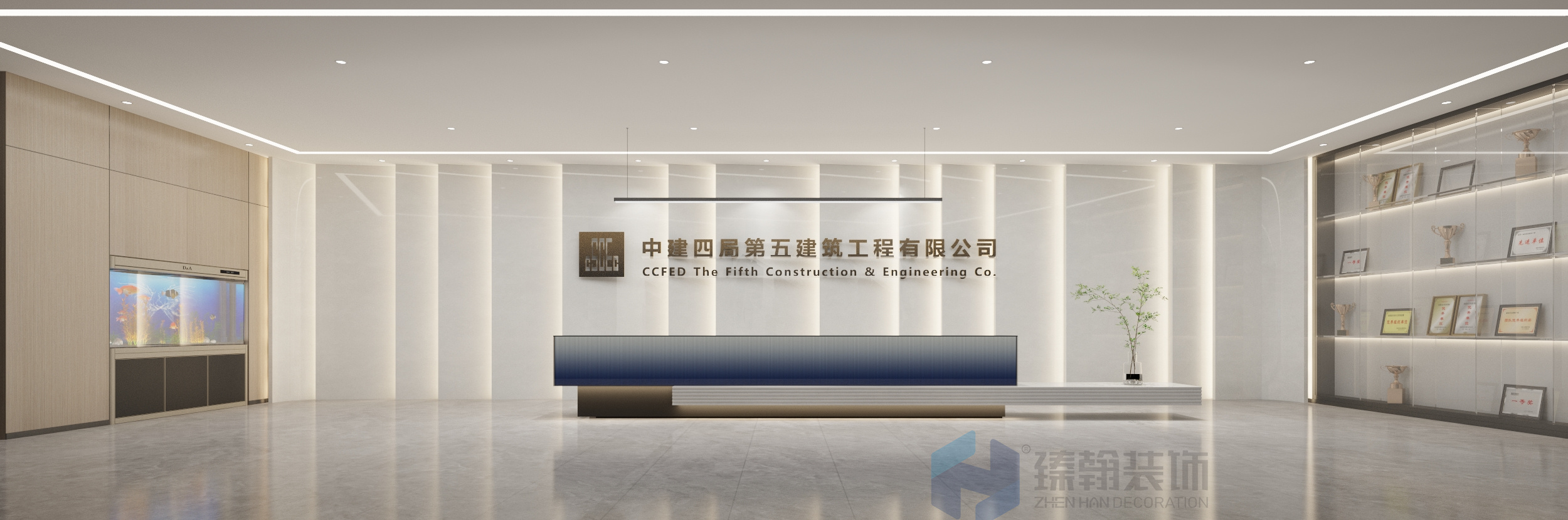1000㎡中建四局辦公室設(shè)計(jì)